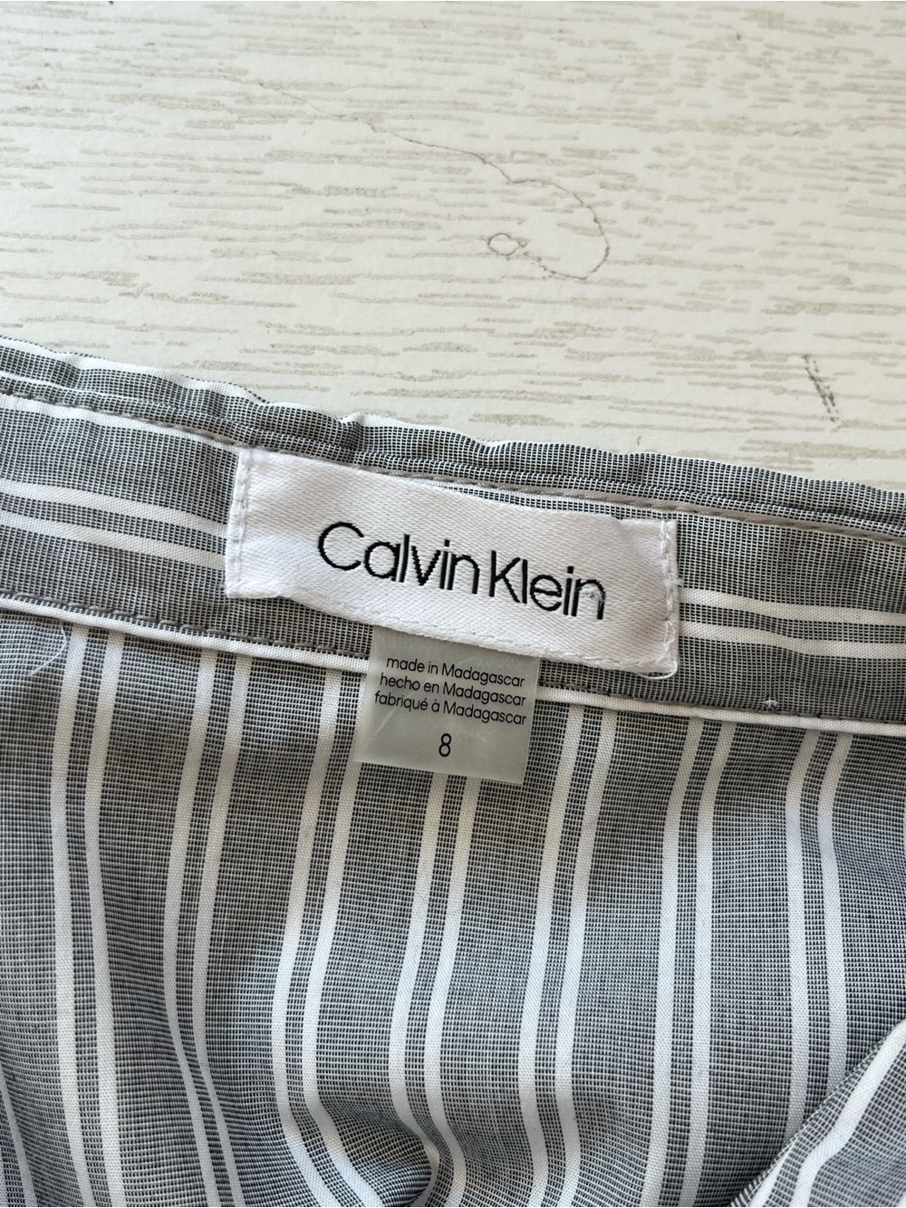 Calvin Klein Button Front Short Sleeve Bow Shirt Dress Size 8 NEW - Picture 9 of 9